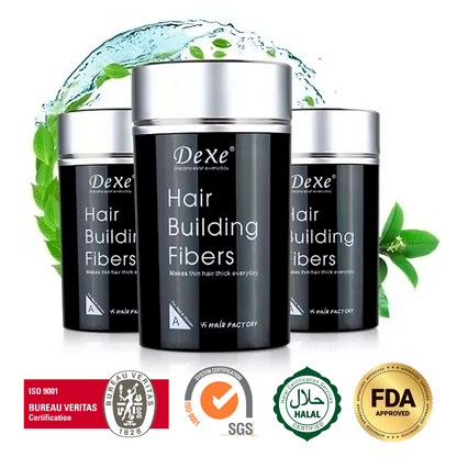 FIBRA CAPILAR DEXE®  ¡CUBRE TU CALVICIE EN SEGUNDOS!